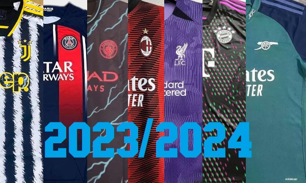 Tous les nouveaux maillots de foot 2023/2024 des grands clubs