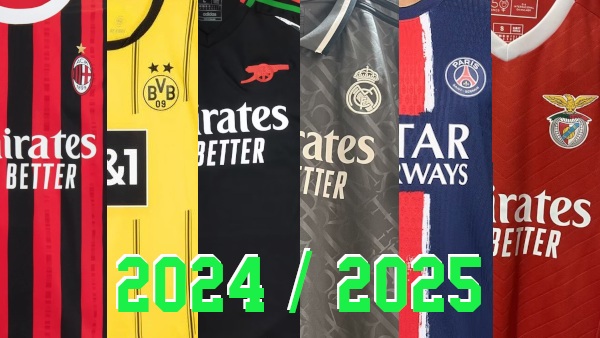 nouveaux maillots de foot clubs 2025
